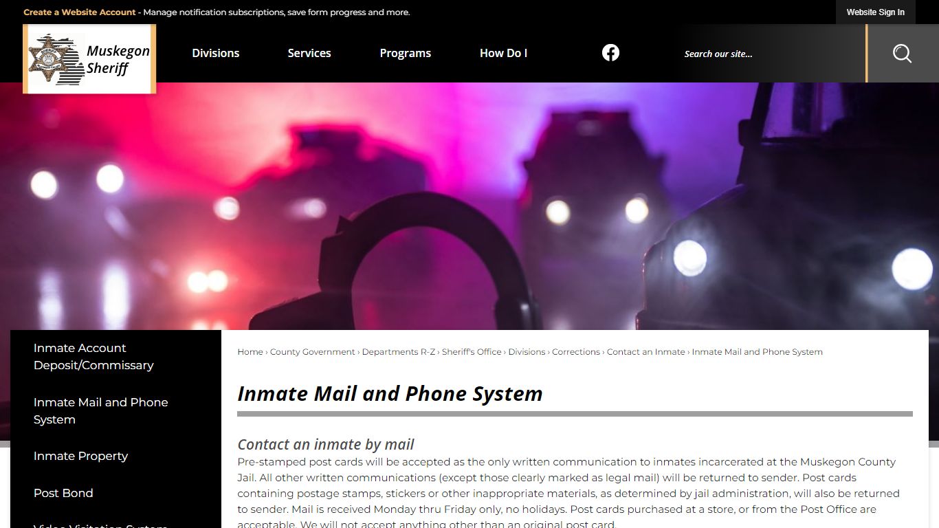 Inmate Mail and Phone System | Muskegon County, MI